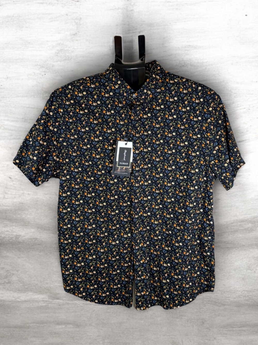 Denim & Flower Ricky Singh Floral Button Down Shirt NWT Size L